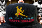 World’s Strongest Masturbator - Embroidered 80s Bodybuilding Corduroy Cap