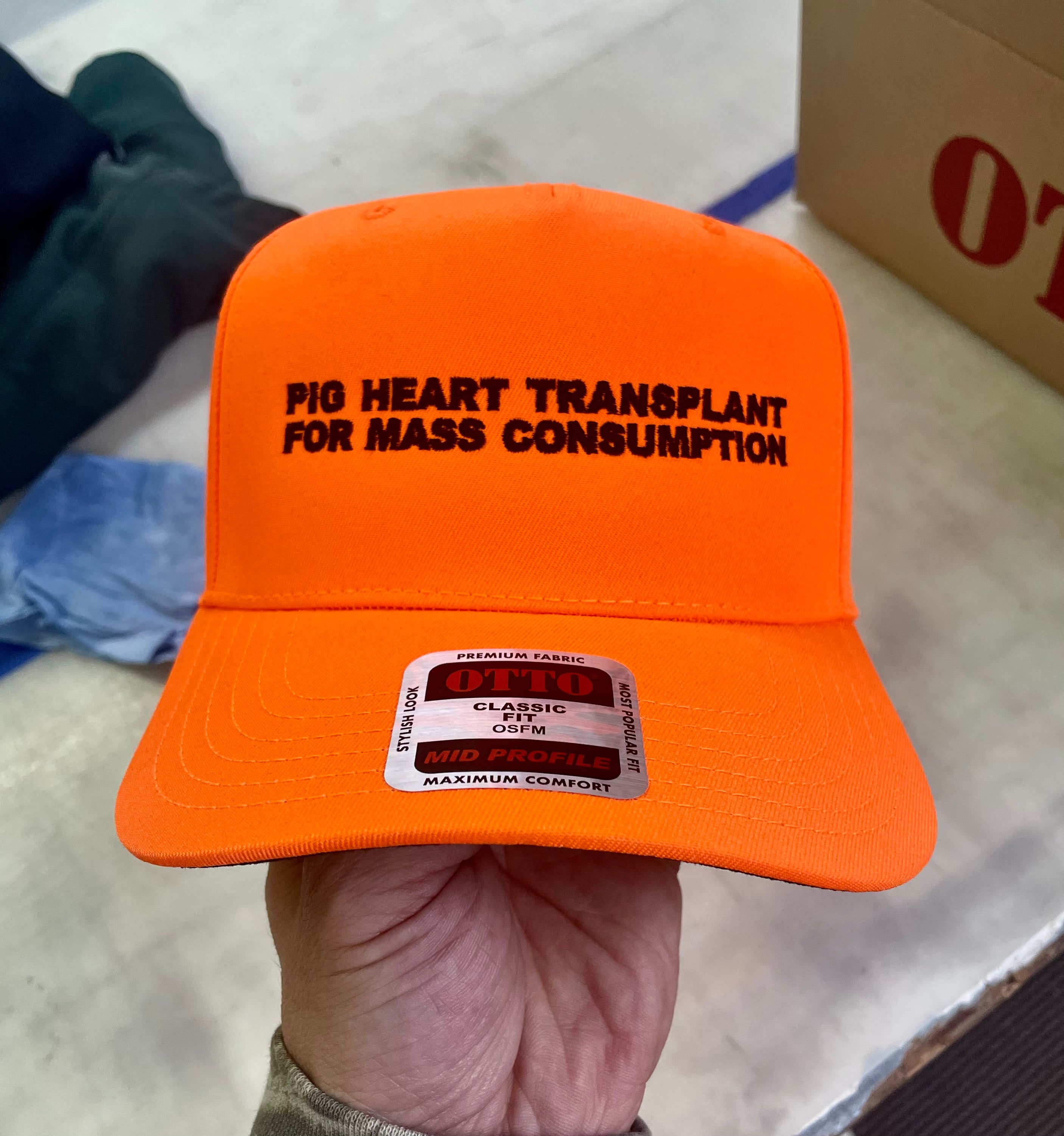 Pig Heart Transplant “For Mass Consumption” - Embroidered Hat