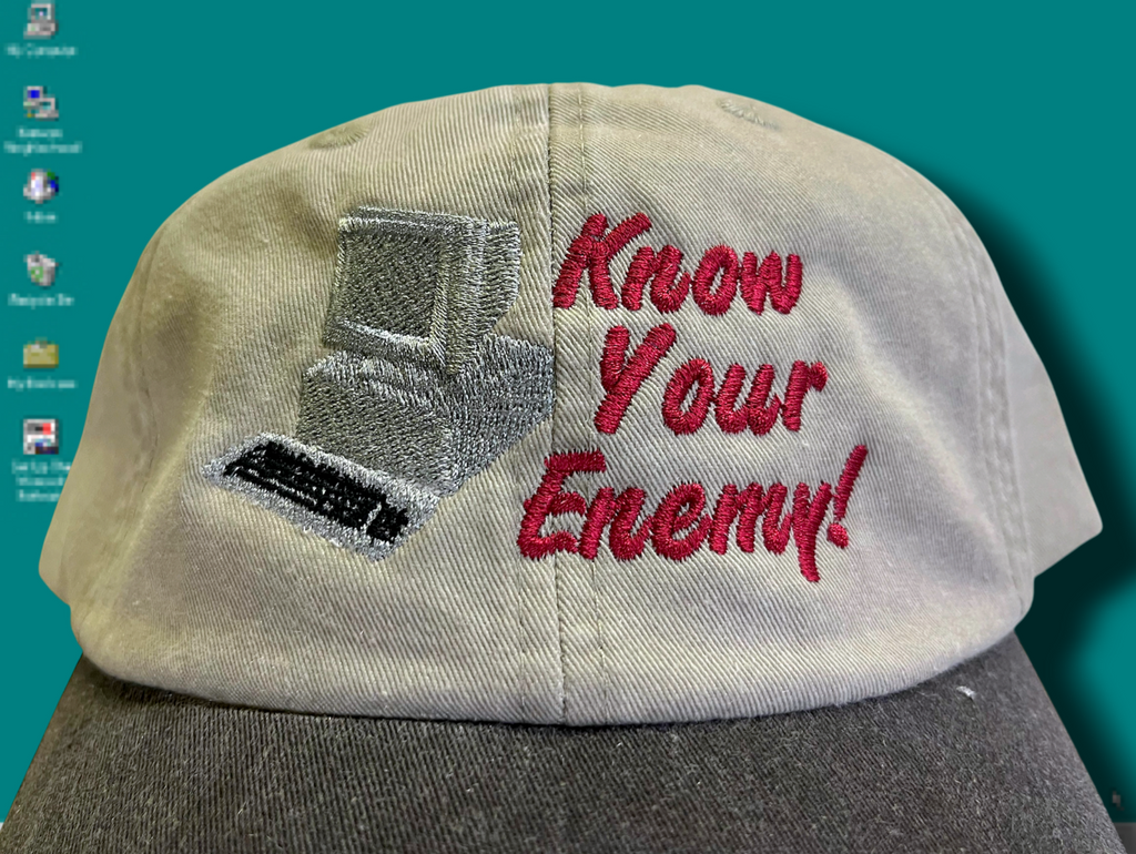 Know Your Enemy! - Embroidered Retro Computer Hat
