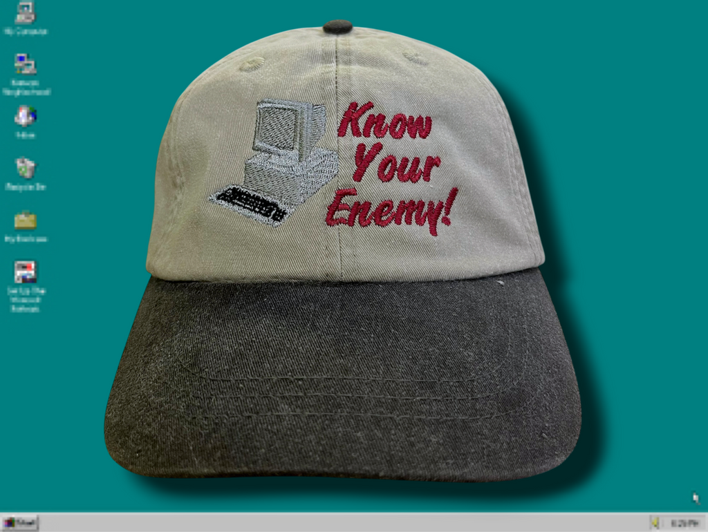 Know Your Enemy! - Embroidered Retro Computer Hat